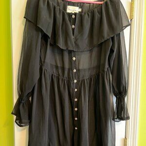 Vintage Maggie Synthetic Chiffon Transparent Dress